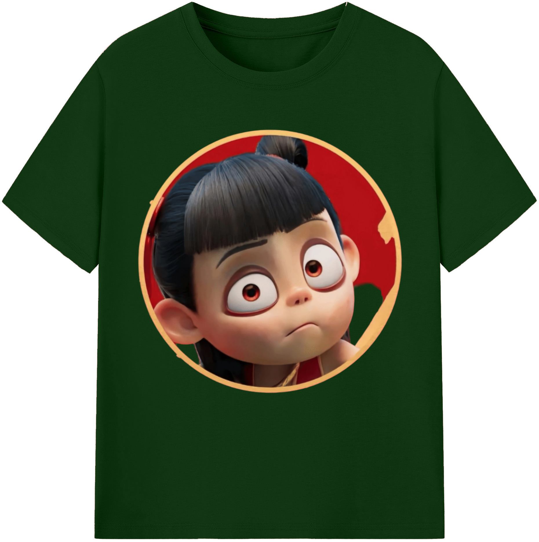 （画像用） Ne Zha 2 ナタ 魔童の大暴れ 綿100％半袖Tシャツ（フロントプリント）